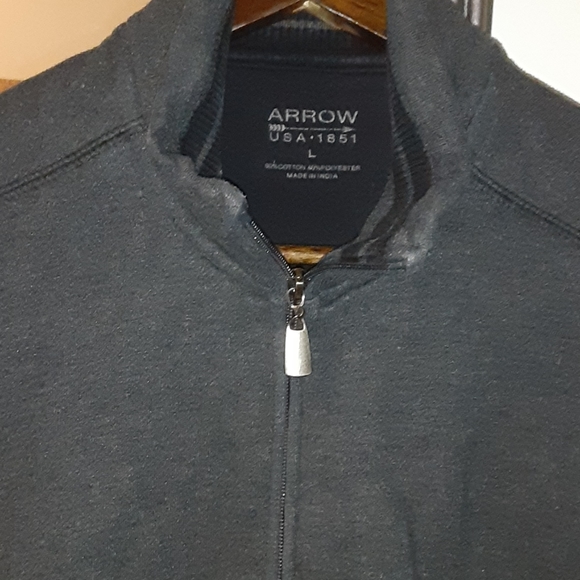 Grey full Zippered front Sweat Jacket - Picture 3 of 3